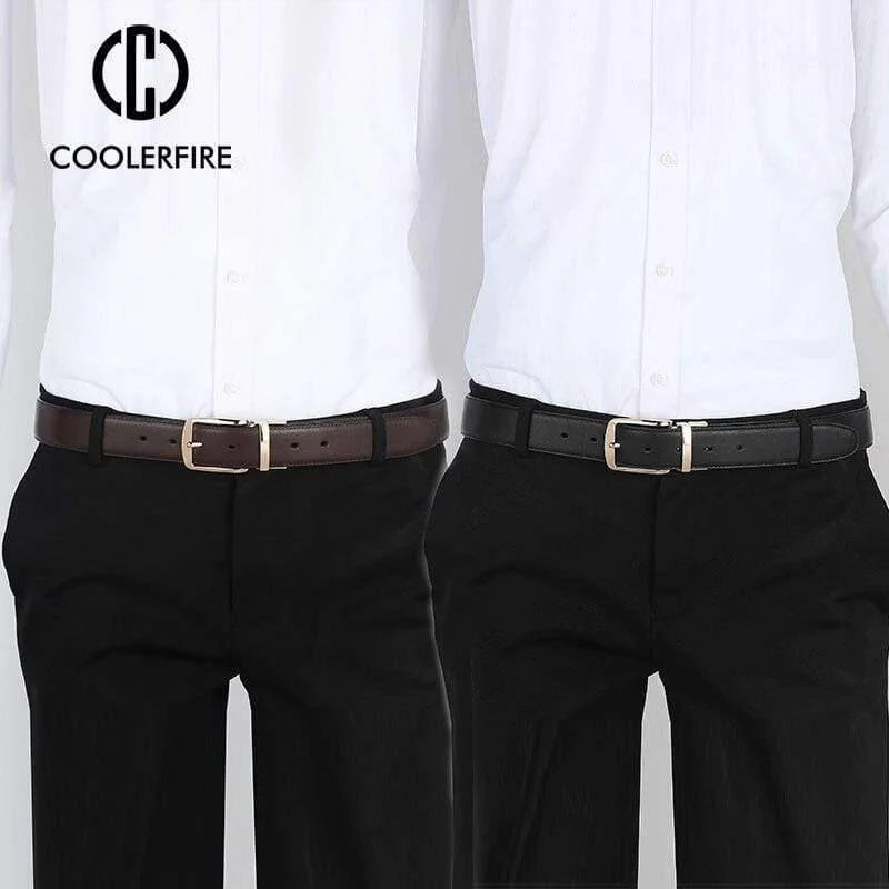 Männer Kleid Reversible Gürtel Casual Hohe Qualität Gürtel Echtes Leder Gürtel Männlich Vintage Luxus Schwarz Braun