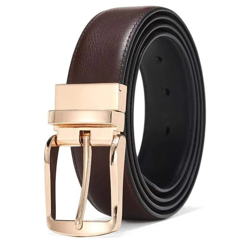 Männer Kleid Reversible Gürtel Casual Hohe Qualität Gürtel Echtes Leder Gürtel Männlich Vintage Luxus Schwarz Braun