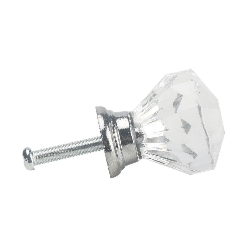 12 Stück klares Acryl, 30 mm, Rautenform, Schrank, Schublade, Griff, Knöpfe, brandneue Knöpfe und Kerzen für Möbelschubladen