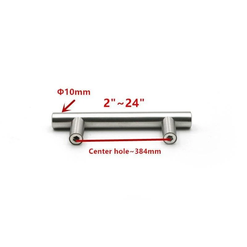50mm-500mm Edelstahl Küchentür Schrank T-Griff Griff Zugknopf Schrankknöpfe Möbelgriff Schrank Schubladengriff