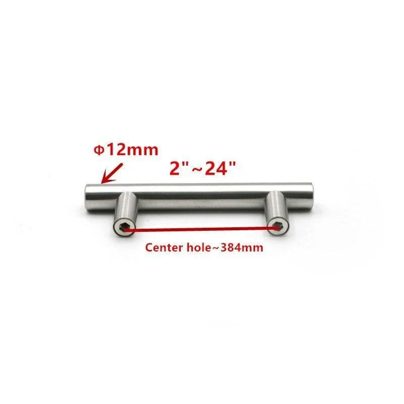 50mm-500mm Edelstahl Küchentür Schrank T-Griff Griff Zugknopf Schrankknöpfe Möbelgriff Schrank Schubladengriff