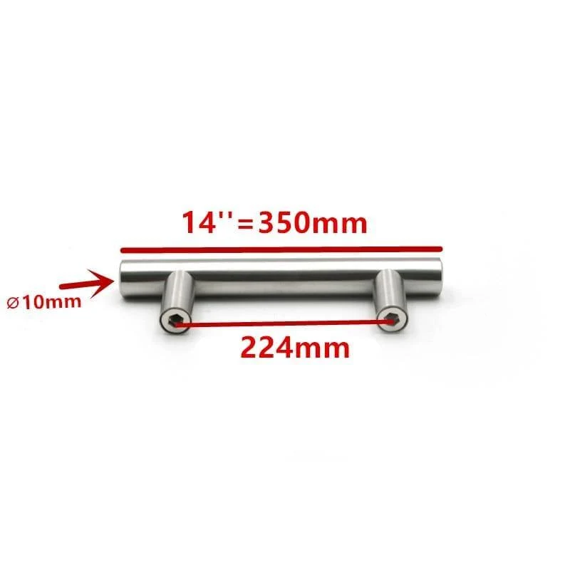 50mm-500mm Edelstahl Küchentür Schrank T-Griff Griff Zugknopf Schrankknöpfe Möbelgriff Schrank Schubladengriff