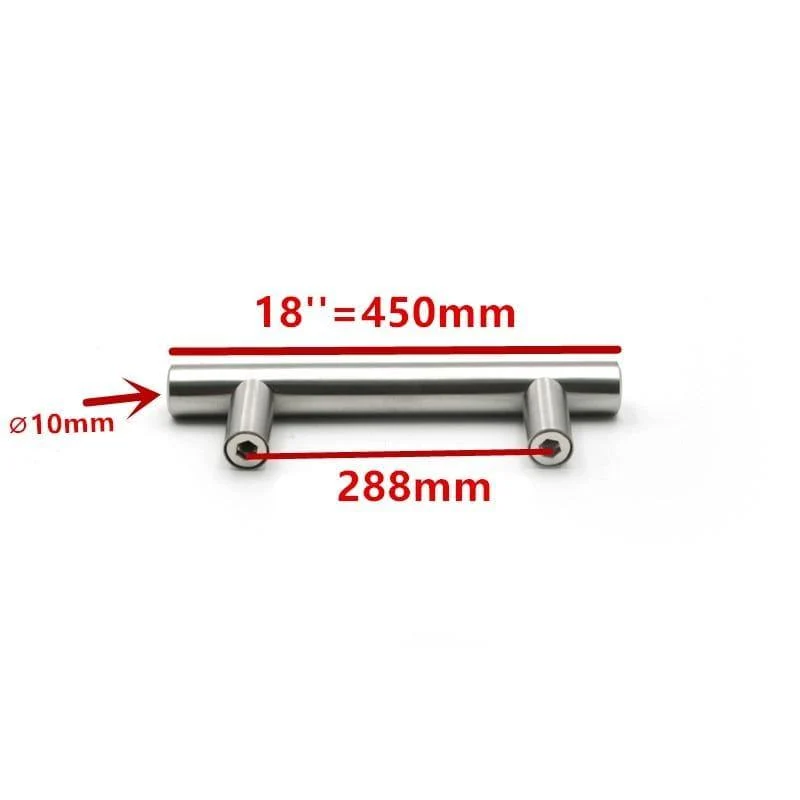 50mm-500mm Edelstahl Küchentür Schrank T-Griff Griff Zugknopf Schrankknöpfe Möbelgriff Schrank Schubladengriff
