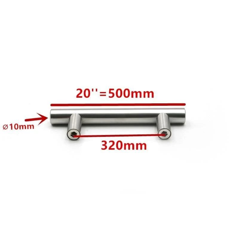 50mm-500mm Edelstahl Küchentür Schrank T-Griff Griff Zugknopf Schrankknöpfe Möbelgriff Schrank Schubladengriff