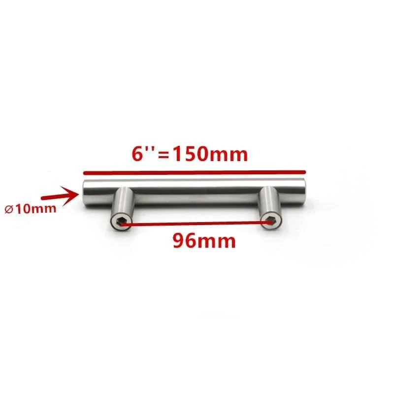 50mm-500mm Edelstahl Küchentür Schrank T-Griff Griff Zugknopf Schrankknöpfe Möbelgriff Schrank Schubladengriff