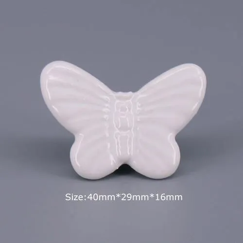 1x Classic White Porzellan / Keramik Schublade Zugknopf Schrank Schrank Türgriff Knopf