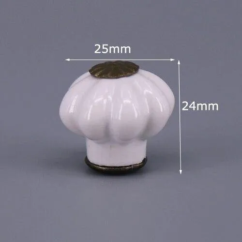 1x Classic White Porzellan / Keramik Schublade Zugknopf Schrank Schrank Türgriff Knopf