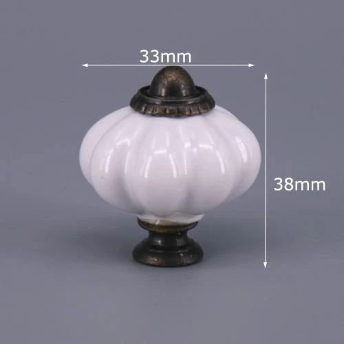 1x Classic White Porzellan / Keramik Schublade Zugknopf Schrank Schrank Türgriff Knopf