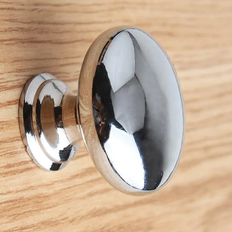 64mm Modern Simple Shiny Silver Cup Shell Schubladenschrank zieht Knöpfe 2.5 "Bright Chrome Dresser Schrank Griffknopf