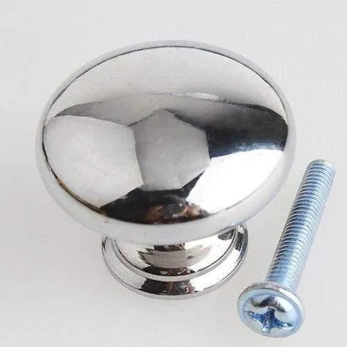 64mm Modern Simple Shiny Silver Cup Shell Schubladenschrank zieht Knöpfe 2.5 "Bright Chrome Dresser Schrank Griffknopf