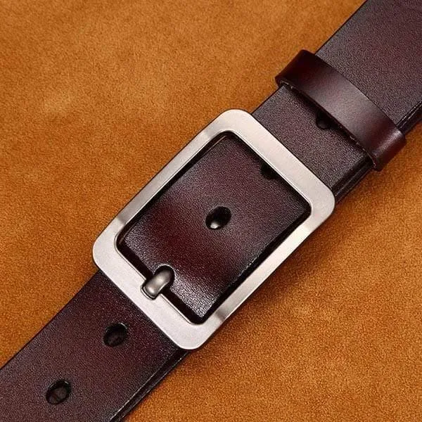 Herrengürtel Ledergürtel Herren Anstecknadel Kuh Echte Ledergürtel Für Herren 130cm Hochwertiger Herrengürtel Cinturones Hombre
