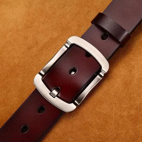 Herrengürtel Ledergürtel Herren Anstecknadel Kuh Echte Ledergürtel Für Herren 130cm Hochwertiger Herrengürtel Cinturones Hombre