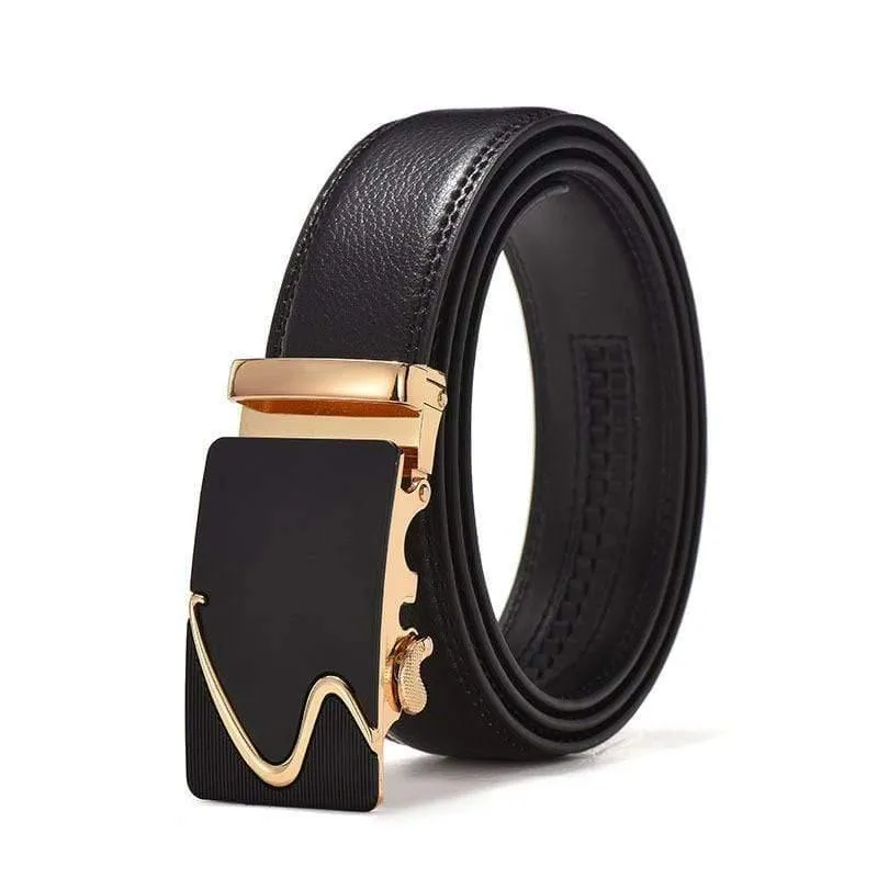 Ledergürtel Business Hosenriemen Hose Ceinture Kuhhaut Automatische Schnalle Rindsleder Herren Gürtel