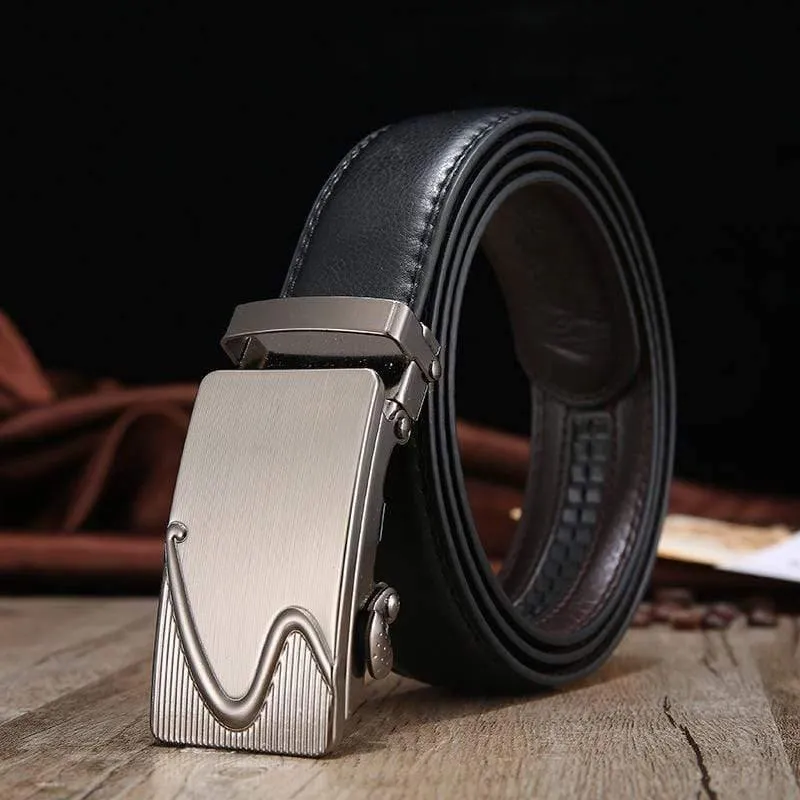 Ledergürtel Business Hosenriemen Hose Ceinture Kuhhaut Automatische Schnalle Rindsleder Herren Gürtel