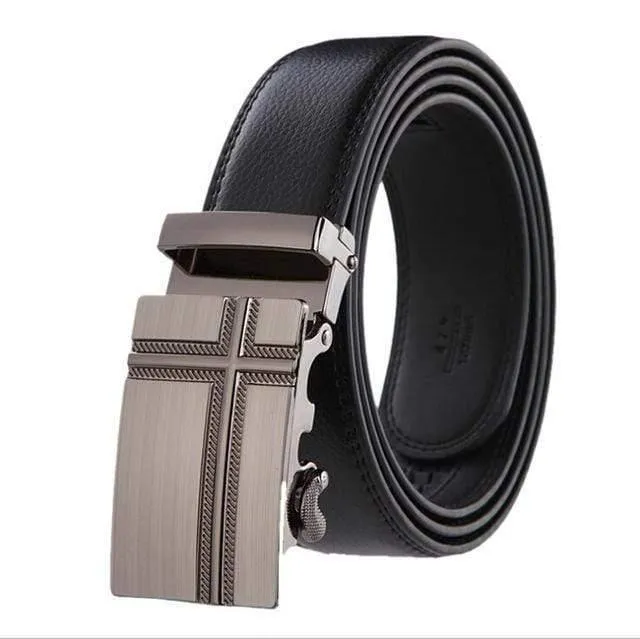 Ledergürtel Business Hosenriemen Hose Ceinture Kuhhaut Automatische Schnalle Rindsleder Herren Gürtel