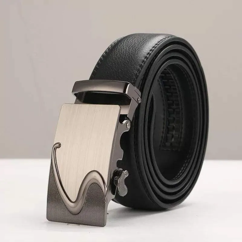 Ledergürtel Business Hosenriemen Hose Ceinture Kuhhaut Automatische Schnalle Rindsleder Herren Gürtel