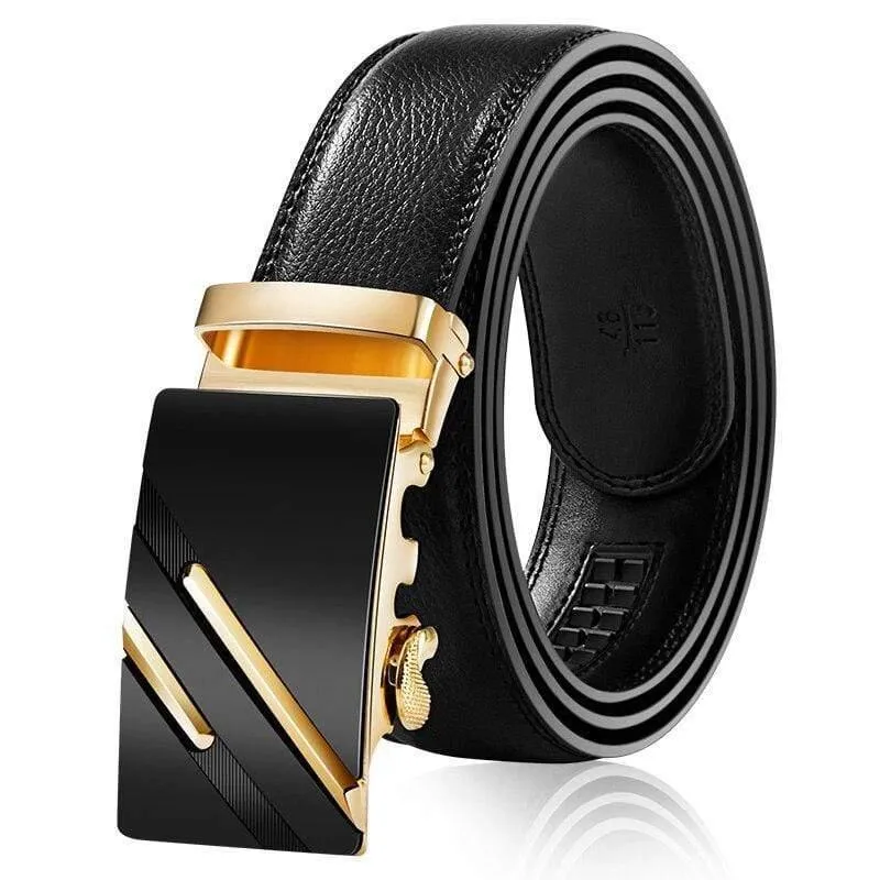 Ledergürtel Business Hosenriemen Hose Ceinture Kuhhaut Automatische Schnalle Rindsleder Herren Gürtel
