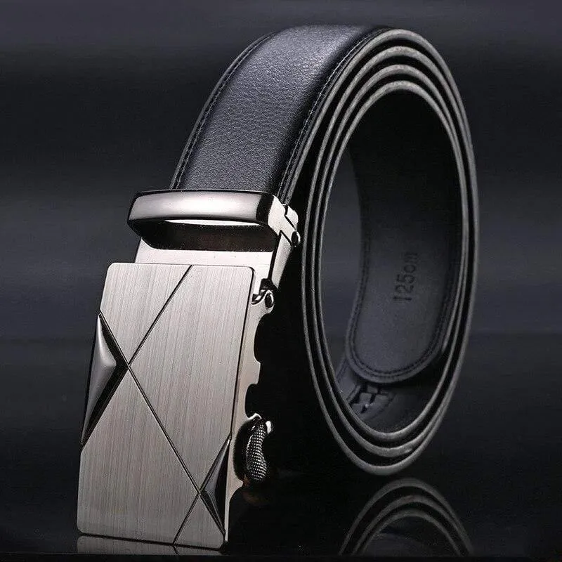 Ledergürtel Business Hosenriemen Hose Ceinture Kuhhaut Automatische Schnalle Rindsleder Herren Gürtel