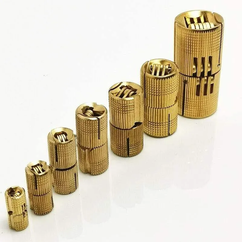 Versteckte Scharniere aus reinem Messing Ø 8 mm / 10 mm / 12 mm Laufscharnier Unsichtbares Möbelscharnier Hardware-Zubehör