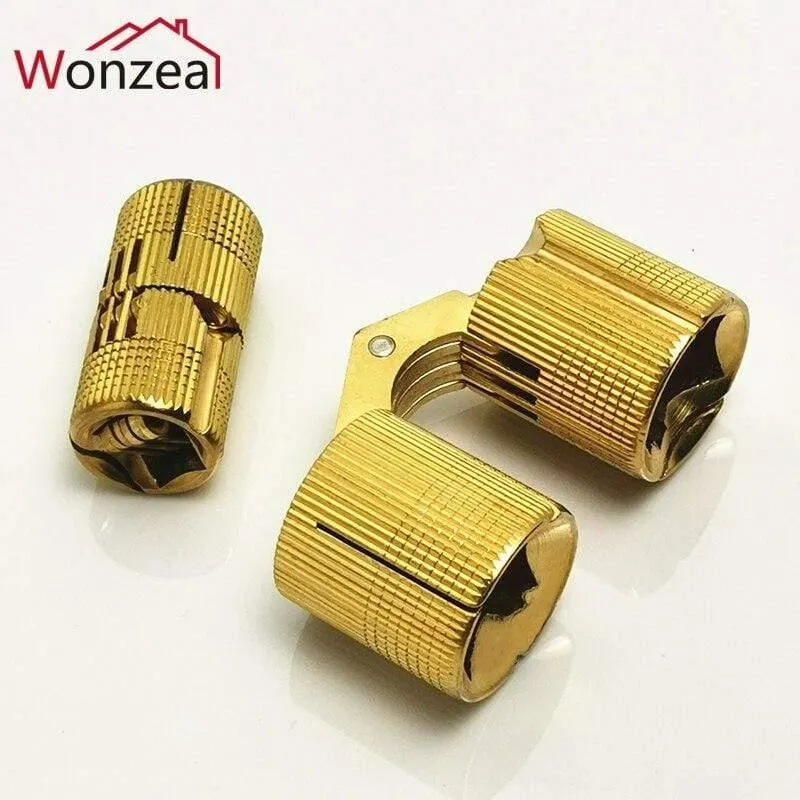 Versteckte Scharniere aus reinem Messing Ø 8 mm / 10 mm / 12 mm Laufscharnier Unsichtbares Möbelscharnier Hardware-Zubehör