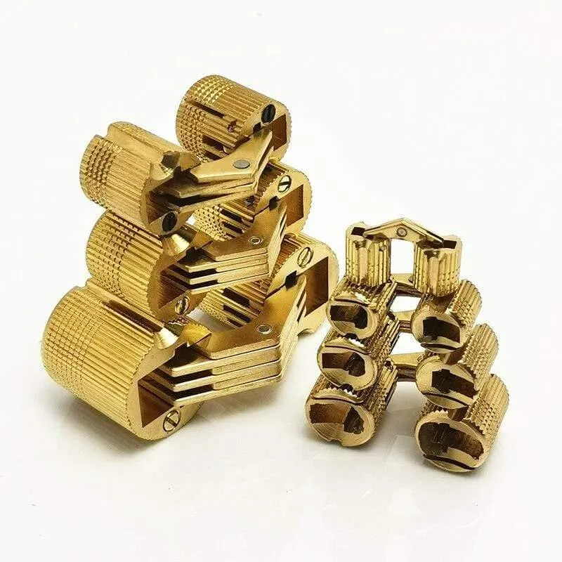Versteckte Scharniere aus reinem Messing Ø 8 mm / 10 mm / 12 mm Laufscharnier Unsichtbares Möbelscharnier Hardware-Zubehör