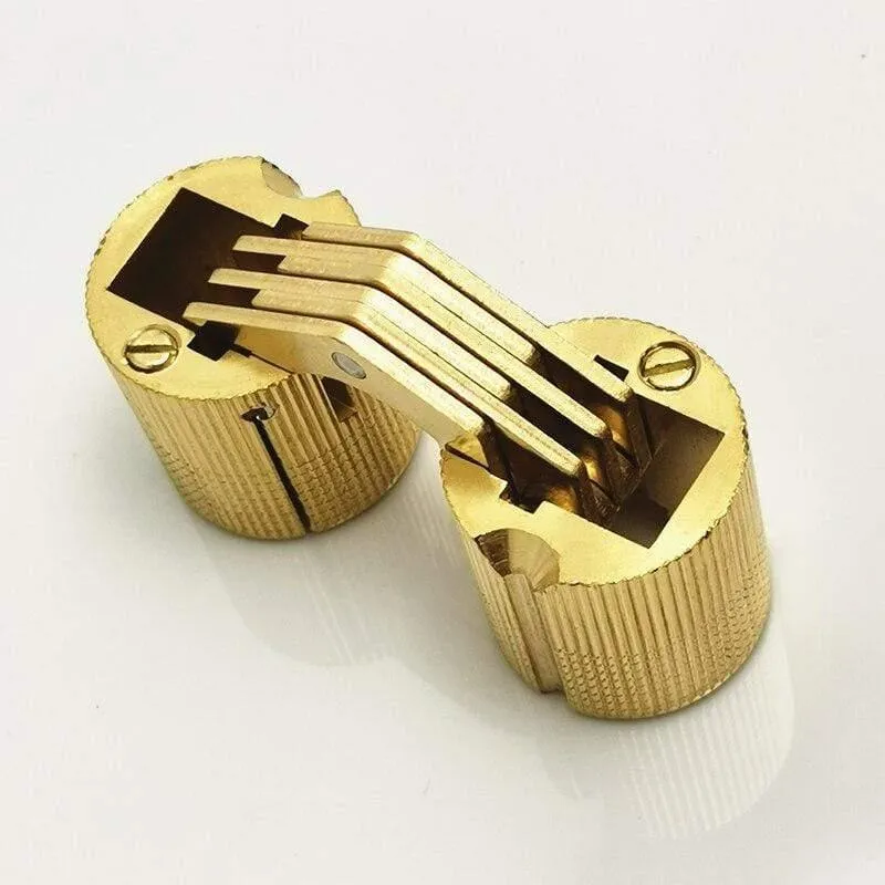 Versteckte Scharniere aus reinem Messing Ø 8 mm / 10 mm / 12 mm Laufscharnier Unsichtbares Möbelscharnier Hardware-Zubehör