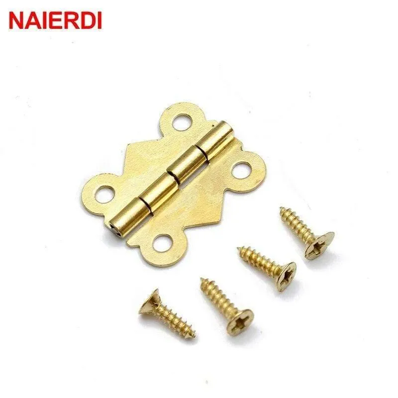 10 Stück Mini Schmetterling Tür Scharniere Gold Silber Bronze Schrank Schublade Schmuckschatulle Dekor Scharnier für Möbel Hardware