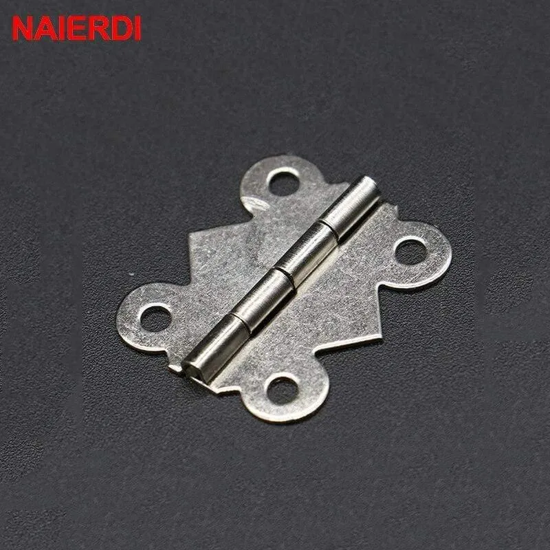 10 Stück Mini Schmetterling Tür Scharniere Gold Silber Bronze Schrank Schublade Schmuckschatulle Dekor Scharnier für Möbel Hardware