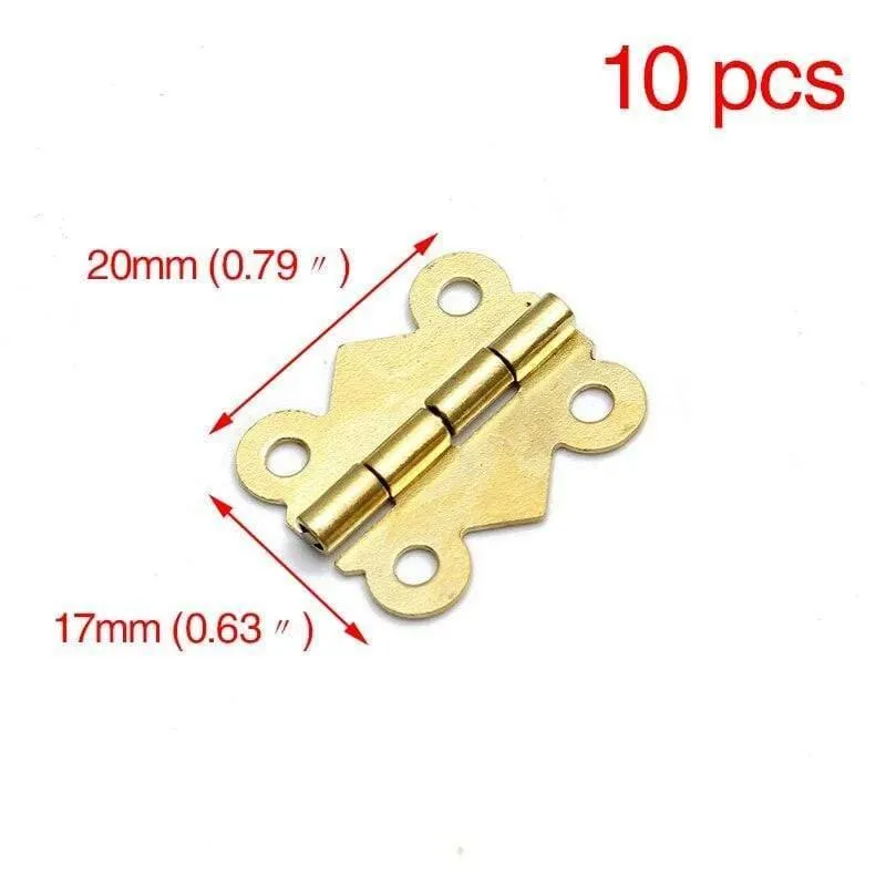 10 Stück Mini Schmetterling Tür Scharniere Gold Silber Bronze Schrank Schublade Schmuckschatulle Dekor Scharnier für Möbel Hardware