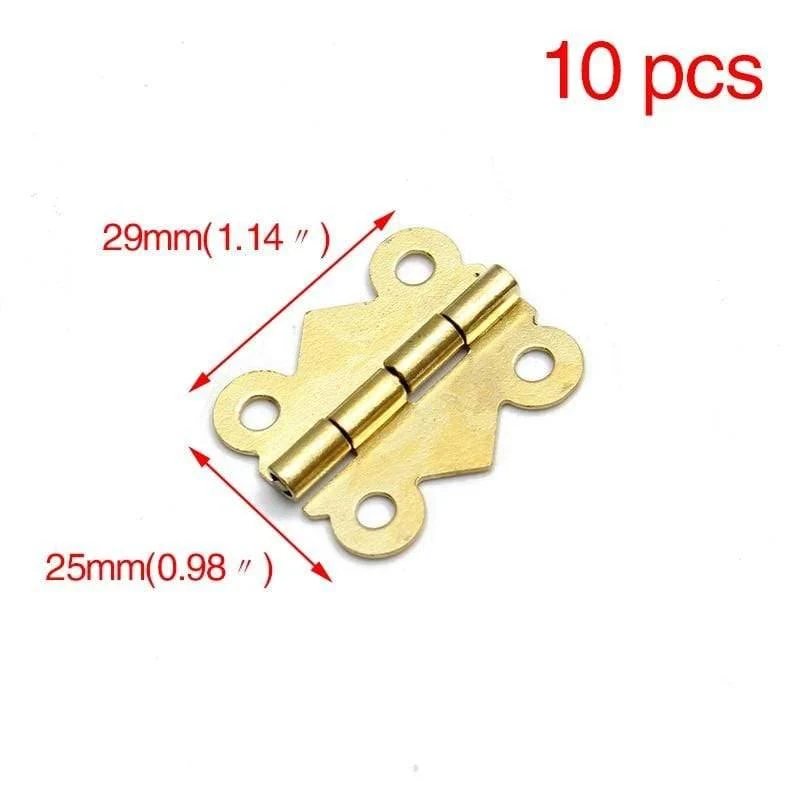 10 Stück Mini Schmetterling Tür Scharniere Gold Silber Bronze Schrank Schublade Schmuckschatulle Dekor Scharnier für Möbel Hardware