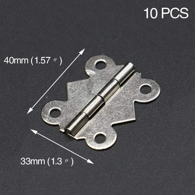 10 Stück Mini Schmetterling Tür Scharniere Gold Silber Bronze Schrank Schublade Schmuckschatulle Dekor Scharnier für Möbel Hardware