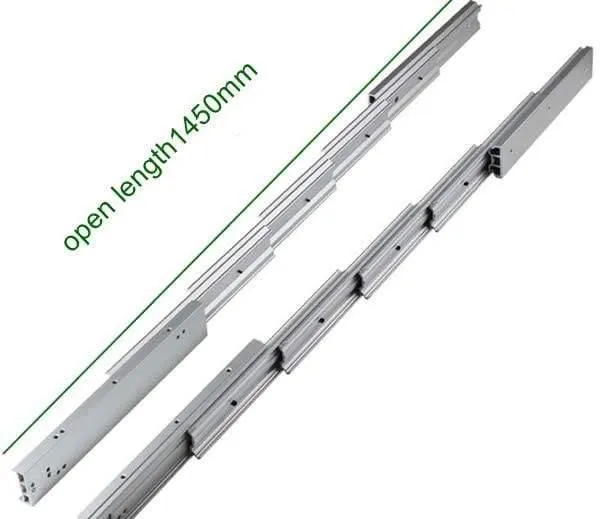 Verdecktes Klapptisch-Führungsschienenscharnier, Aluminium-Teleskop-Schranktischschiene, flach zusammenklappbare Möbelbeschläge