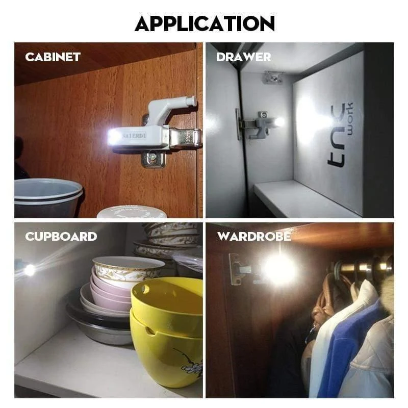 Universal Scharnier Licht LED Sensor Sensor Schrank Schrank Innenscharniere Lampe Home Küche Schlafzimmer Kleiderschrank Nachtlicht