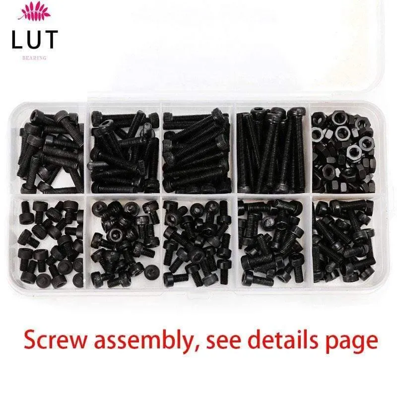 300 Stück / Set Schwarz Din912 M2 M2.5 M3 Innensechskant Innensechskantschraube Rundkopfschraube und Mutter Sortiment Kit Set