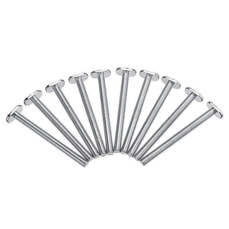 10Pcs M8X100Mm T-Nut Gleitschrauben für 30er Serie Gehrungsschiene T-Slot Holzbearbeitungswerkzeug (silber)