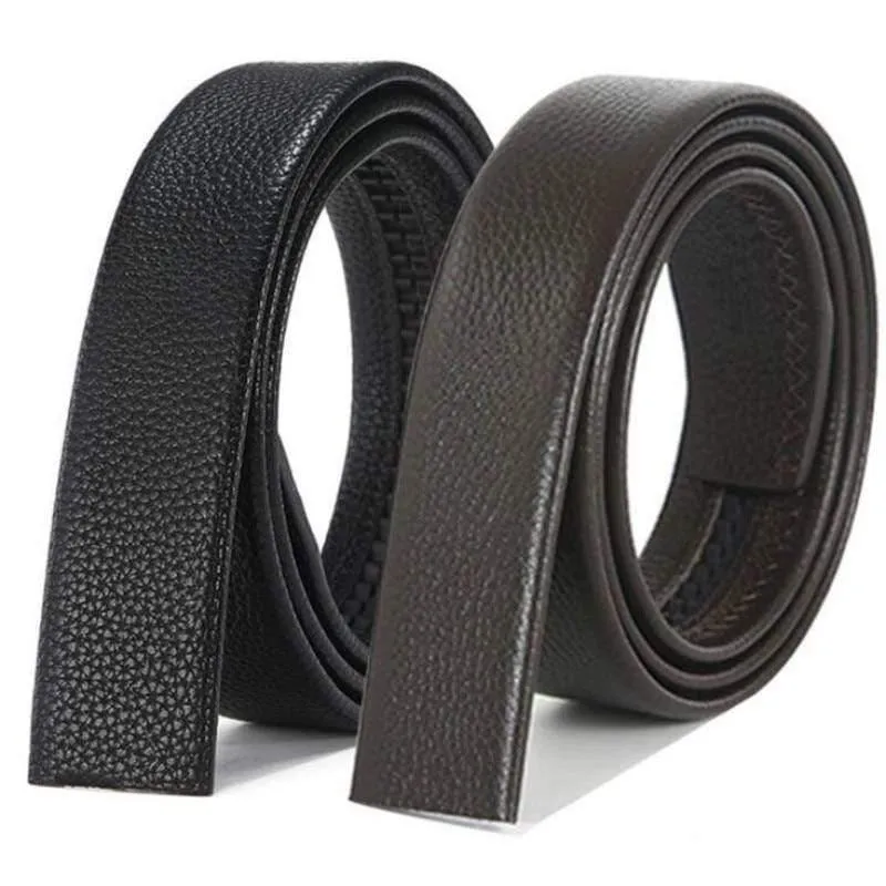 Herren Automatische Schnallengürtel Kein Schnallengürtel Markengürtel Herren PU Hochwertiger Jeansgürtel mit echtem Riemen für Männer