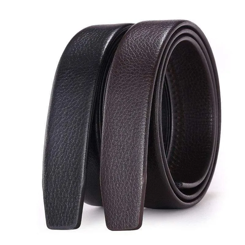 Herren Automatische Schnallengürtel Kein Schnallengürtel Markengürtel Herren PU Hochwertiger Jeansgürtel mit echtem Riemen für Männer