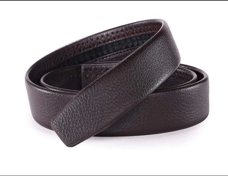 Herren Automatische Schnallengürtel Kein Schnallengürtel Markengürtel Herren PU Hochwertiger Jeansgürtel mit echtem Riemen für Männer