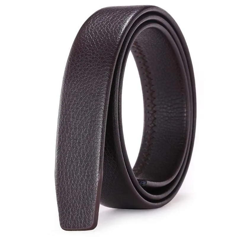 Herren Automatische Schnallengürtel Kein Schnallengürtel Markengürtel Herren PU Hochwertiger Jeansgürtel mit echtem Riemen für Männer