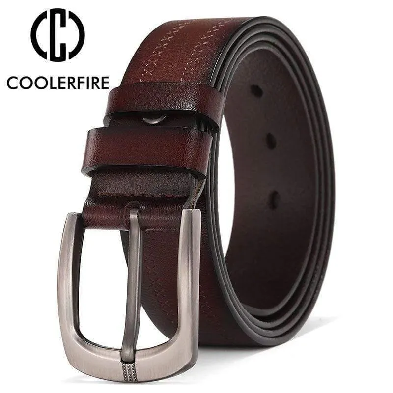 Herren Echtledergürtel Männlich Lässig Hochwertige Vintage Gürtel Für Männer Jeans Gürtel Trouse Blts Luxus Lässig