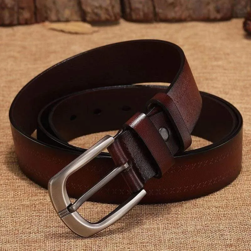 Herren Echtledergürtel Männlich Lässig Hochwertige Vintage Gürtel Für Männer Jeans Gürtel Trouse Blts Luxus Lässig