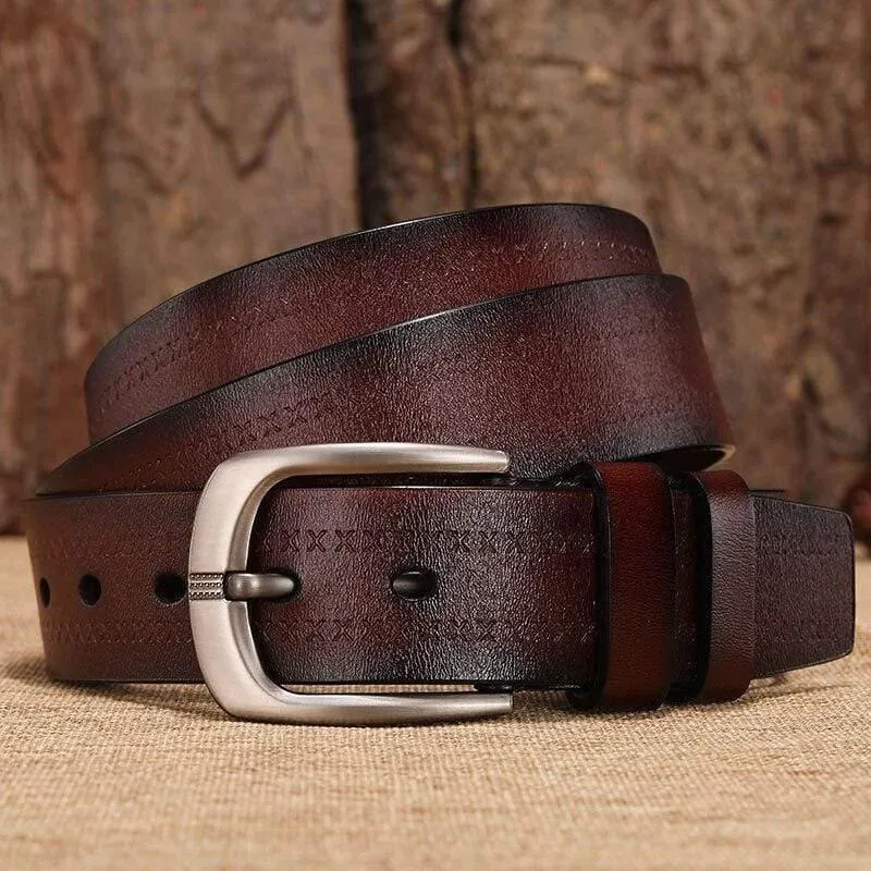 Herren Echtledergürtel Männlich Lässig Hochwertige Vintage Gürtel Für Männer Jeans Gürtel Trouse Blts Luxus Lässig