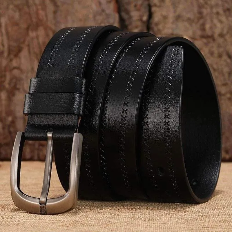 Herren Echtledergürtel Männlich Lässig Hochwertige Vintage Gürtel Für Männer Jeans Gürtel Trouse Blts Luxus Lässig