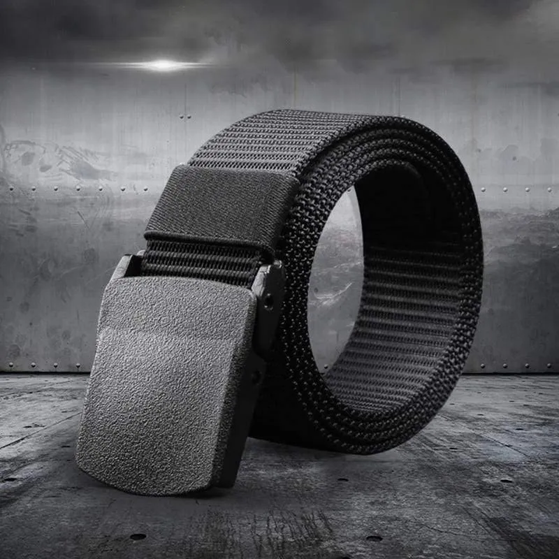 Gürtel lange Kunststoff Schnalle Taille Gurtband Leinwand breite militärische Ausbildung Nylon taktische Gürtel für Männer Jeans ohne Metall