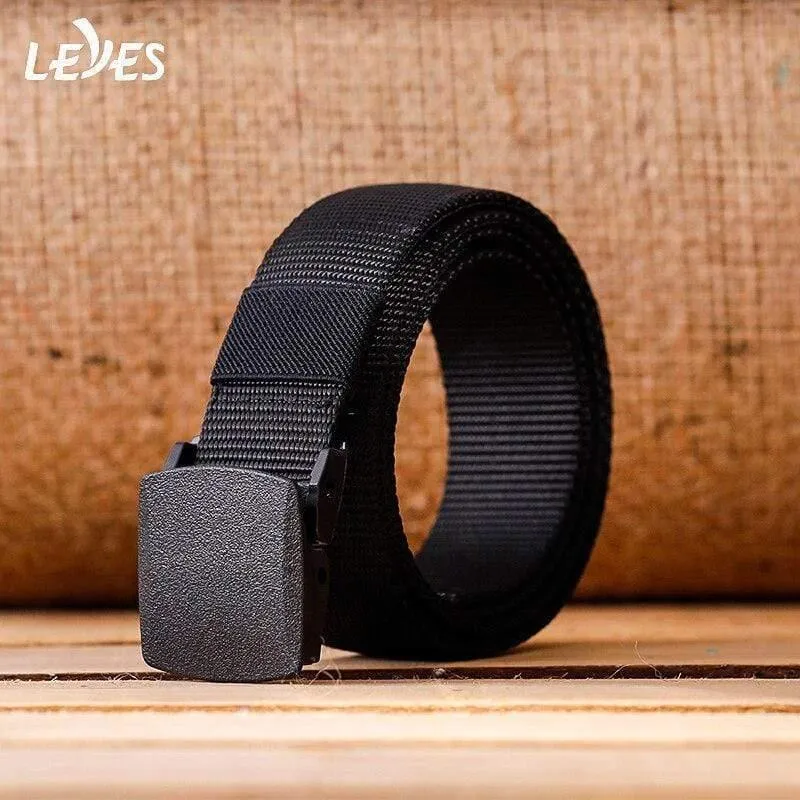 Gürtel lange Kunststoff Schnalle Taille Gurtband Leinwand breite militärische Ausbildung Nylon taktische Gürtel für Männer Jeans ohne Metall