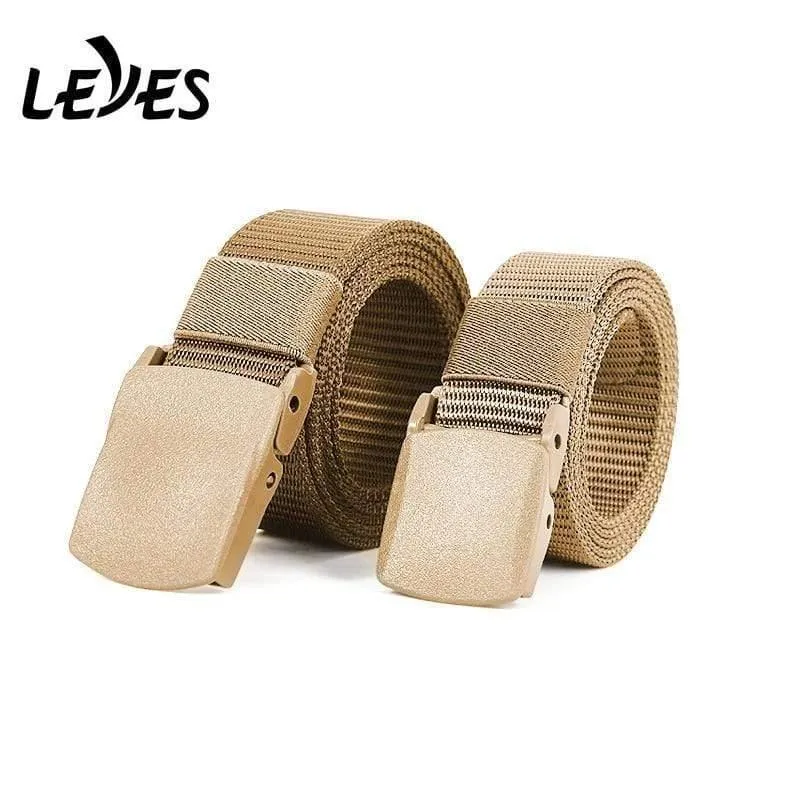Gürtel lange Kunststoff Schnalle Taille Gurtband Leinwand breite militärische Ausbildung Nylon taktische Gürtel für Männer Jeans ohne Metall