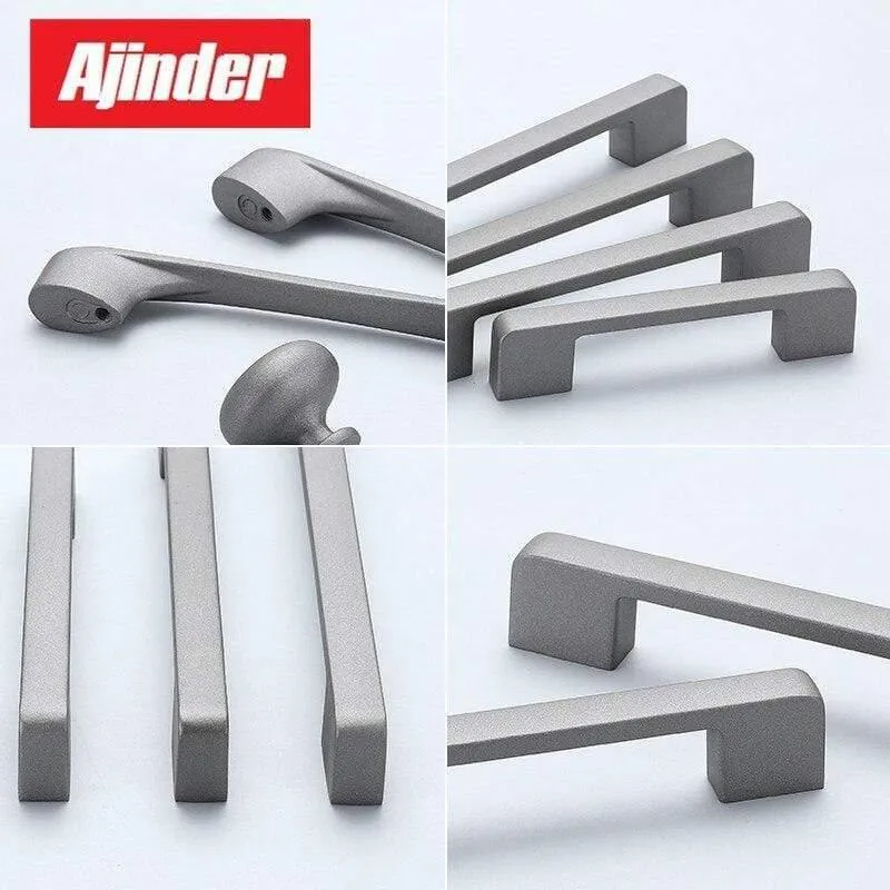 Moderne graue Schrankgriffe Massive Schubladenknöpfe Küchenschranktür zieht Möbelgriff Schrank Hardware Badezimmerzubehör
