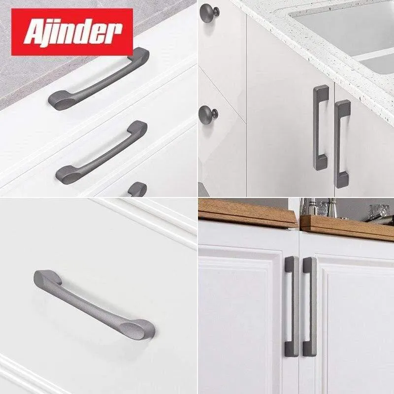 Moderne graue Schrankgriffe Massive Schubladenknöpfe Küchenschranktür zieht Möbelgriff Schrank Hardware Badezimmerzubehör