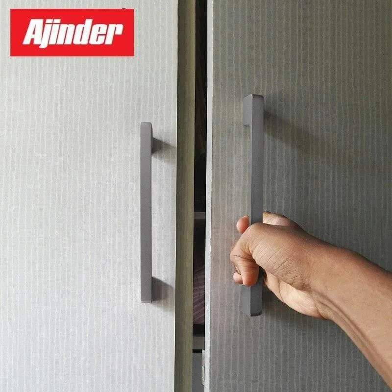 Moderne graue Schrankgriffe Massive Schubladenknöpfe Küchenschranktür zieht Möbelgriff Schrank Hardware Badezimmerzubehör
