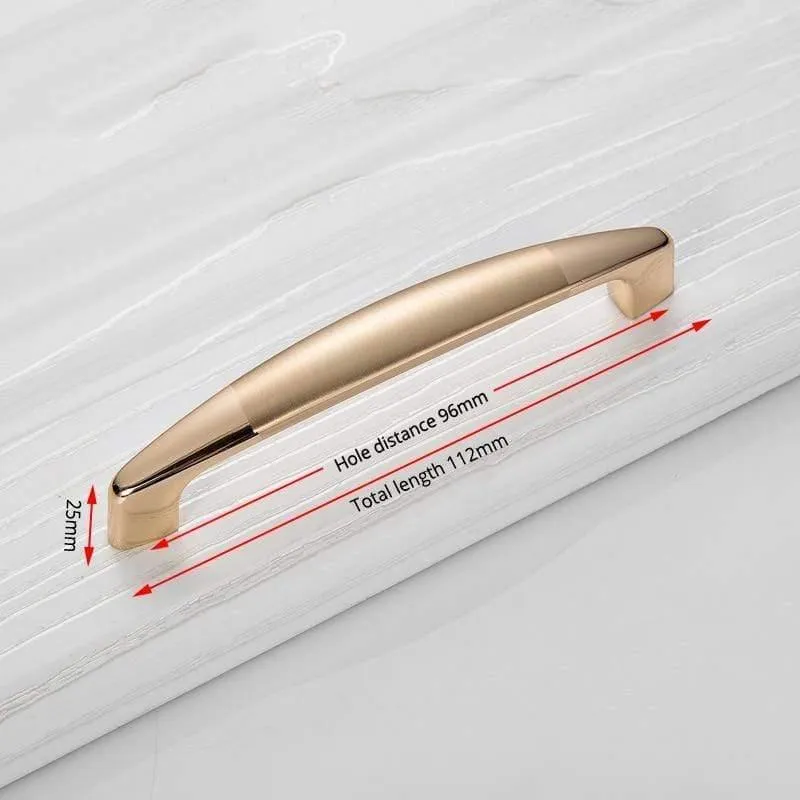 Champagner Gold Türgriffe Zink Legierung Schrank Griff Schublade Knöpfe Europäische Garderobe zieht Küchengriff Möbel Hardware